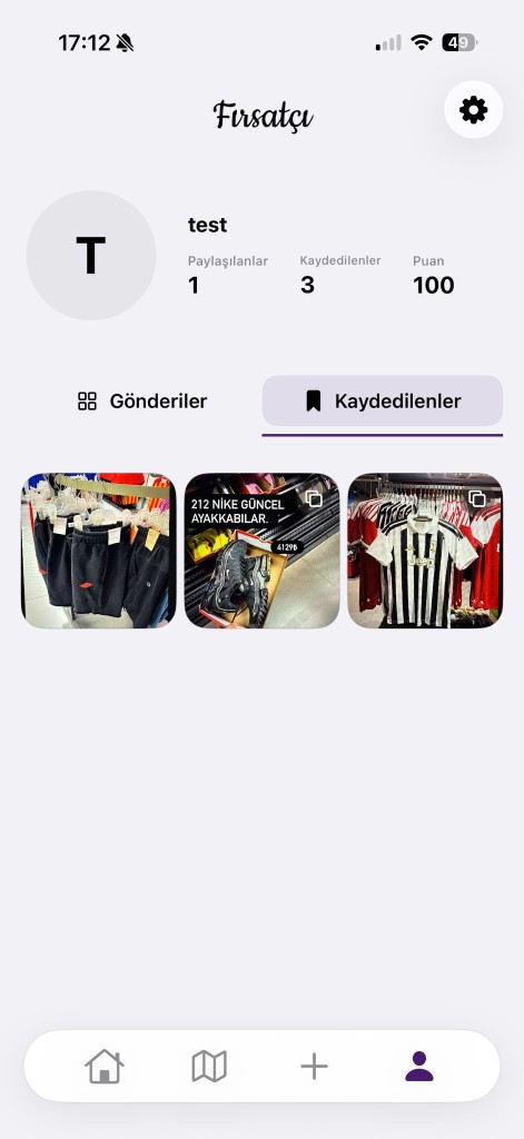 Kaydedilen indirimler ekranı